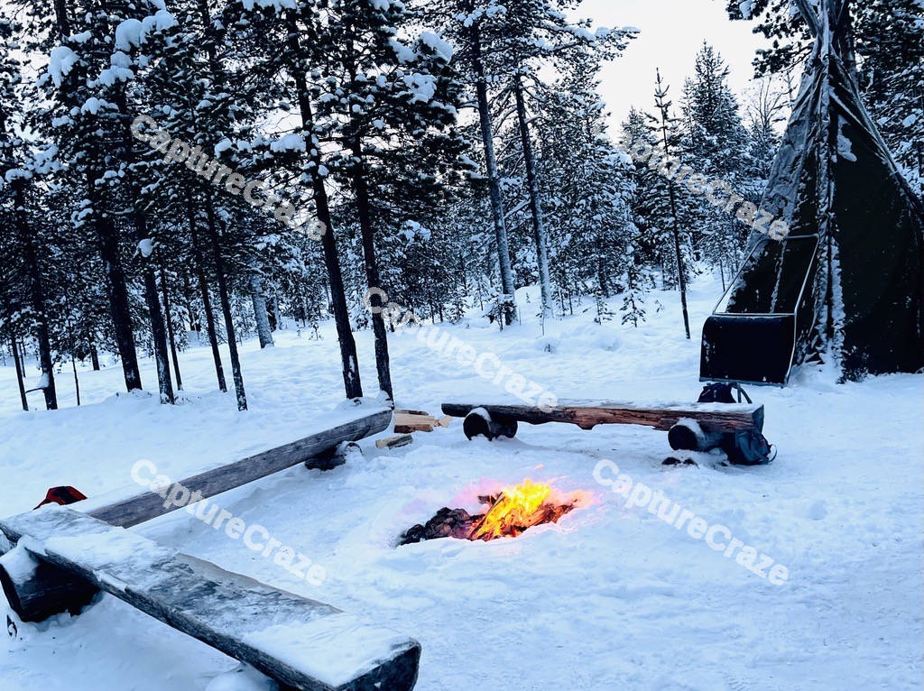 Fire Pit in the Snow